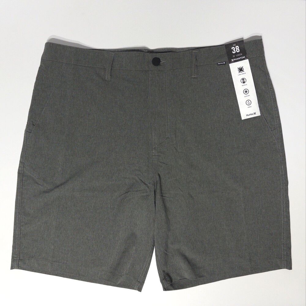NWT Hurley Phantom 20" Length Board Hybrid Walk Shorts Dark Gray Men Sz. 38 (B4)